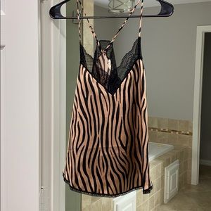 Pink and Black Tiger Stripe Cami